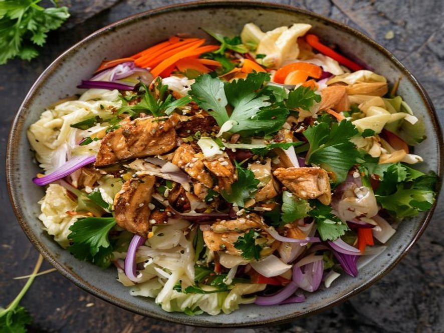 Salade de chou au poulet — Chez Tiffany